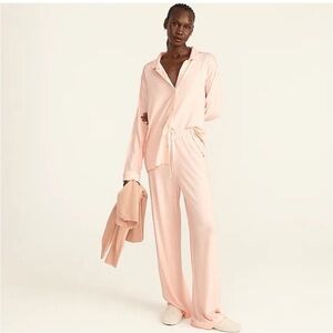 J. Crew Pink Peach Eco dreamiest long sleeve pajama set Medium